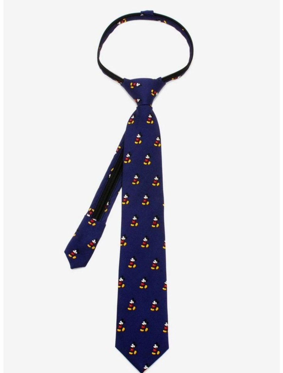 Accessories * | Boxlunch Disney Mickey Mouse Clasic Mickey Youth Zipper Tie