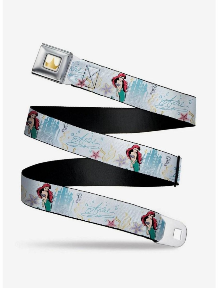 Accessories * | Boxlunch Disney The Little Mermaid Ariel Castle Youth Seatbelt Belt