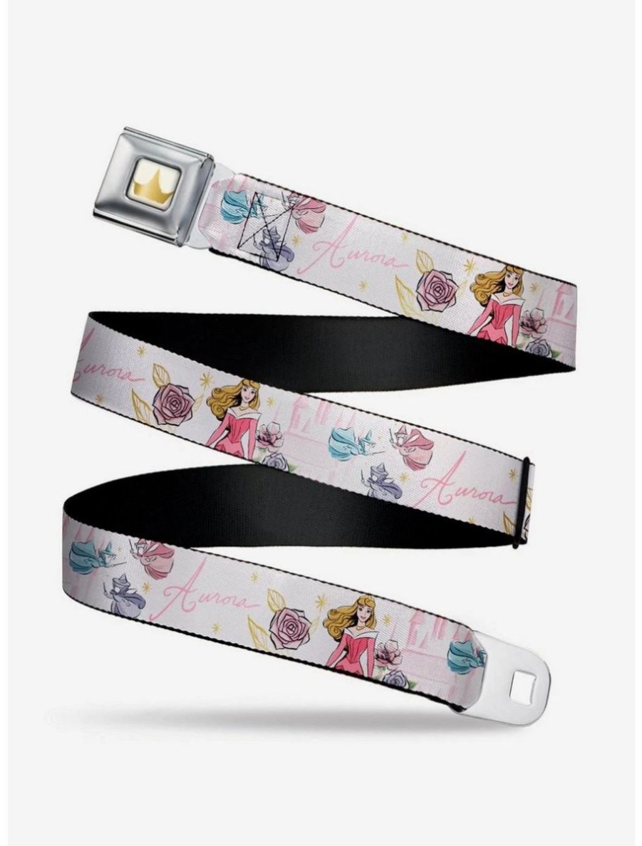 Accessories * | Boxlunch Disney Sleeping Beauty Aurora And Fairy Godmothers Youth Seatbelt Belt