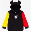 Toddler * | Boxlunch Disney Mickey Mouse Color Block Eared Toddler Hoodie