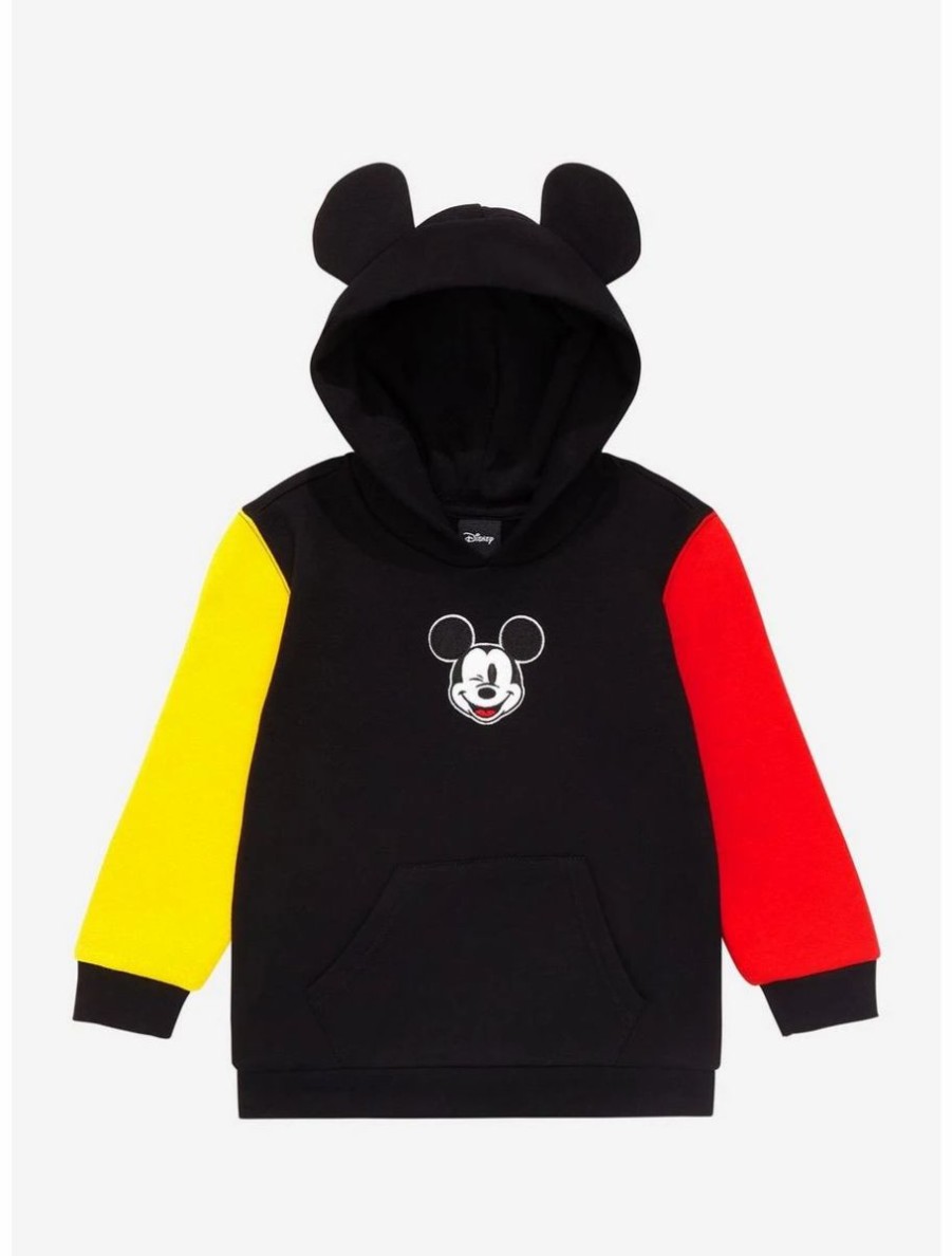 Toddler * | Boxlunch Disney Mickey Mouse Color Block Eared Toddler Hoodie