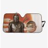 Auto * | Boxlunch Star Wars The Mandalorian Grogu & Mando Sunset Portrait Sunshade