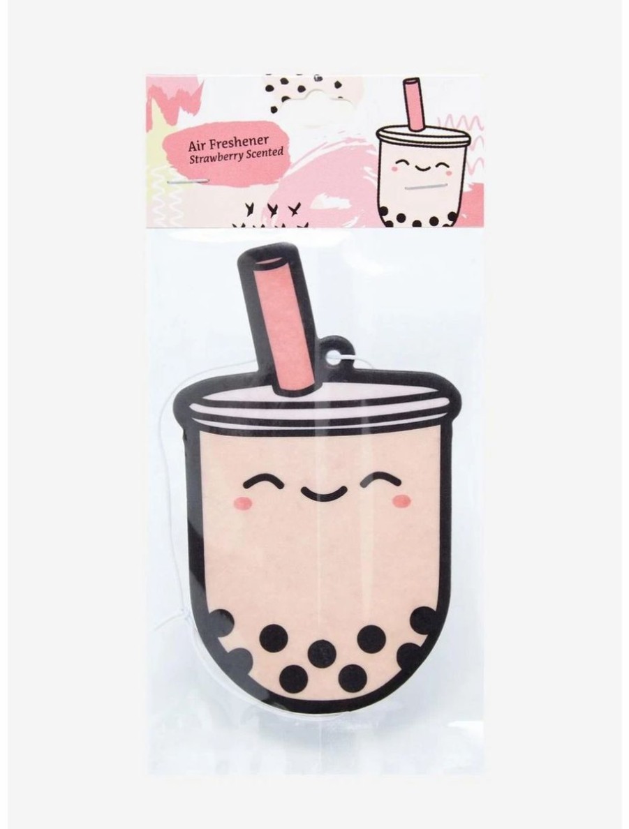 Auto * | Boba Milk Tea Strawberry Scented Air Freshener Boxlunch Exclusive