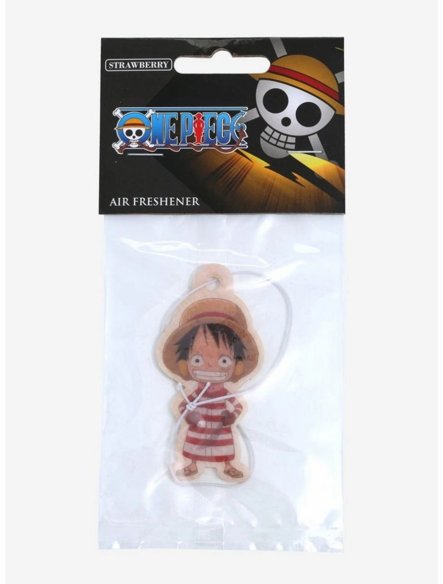 Auto * | Boxlunch One Piece Chibi Monkey D. Luffy Strawberry Scented Air Freshener