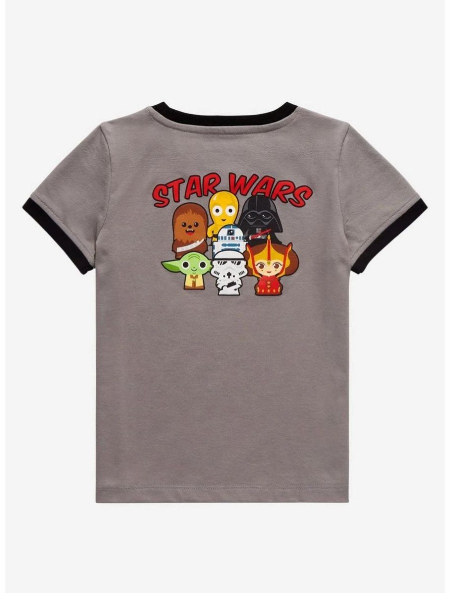 Toddler * | Boxlunch Star Wars Chibi Characters Group Portrait Toddler Ringer T-Shirt