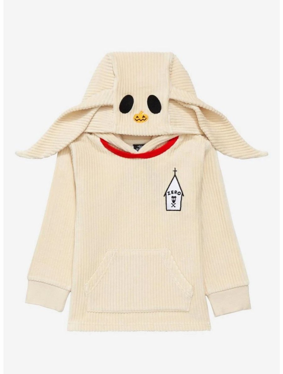 Toddler * | Disney The Nightmare Before Christmas Zero Corduroy Eared Toddler Hoodie Boxlunch Exclusive