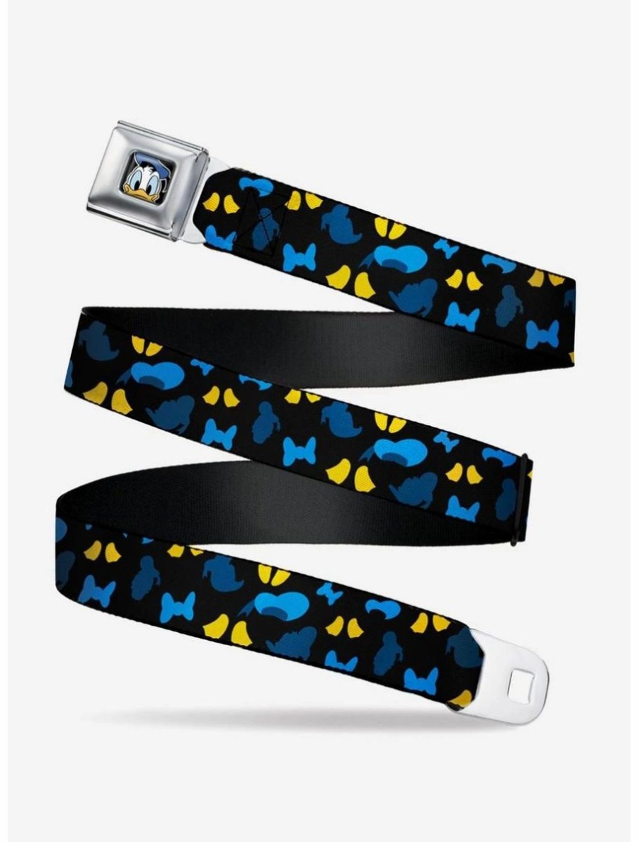 Accessories * | Boxlunch Disney Donald Duck Elements Scattered Youth Seatbelt Belt