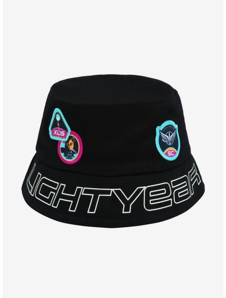 Accessories * | Boxlunch Disney Pixar Lightyear Star Command Patches Youth Glow-In-The-Dark Bucket Hat