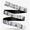 Accessories * | Boxlunch Disney Tangled Rapunzel Castle With Pascual Floral Youth Seatbelt Belt