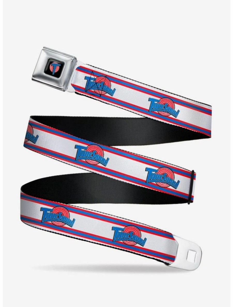 Accessories * | Boxlunch Space Jam Tune Squad Logo Stripe Youth Seatbelt Belt