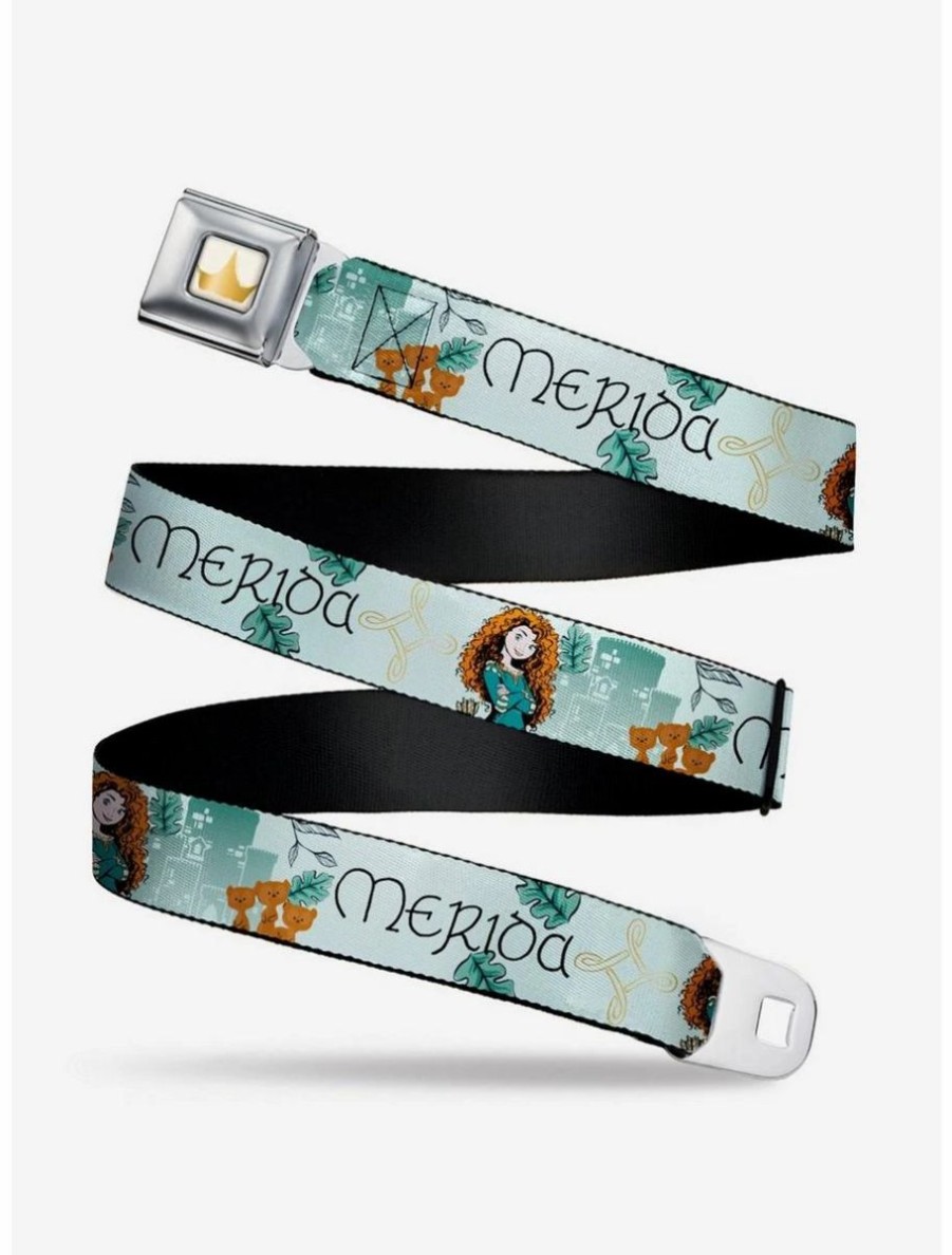 Accessories * | Boxlunch Disney Pixar Brave Merida Castle And Three Bear Brothers Youth Seatbelt Belt