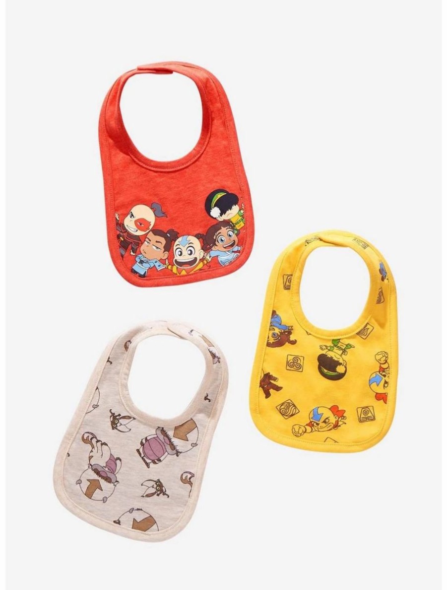 Accessories * | Boxlunch Avatar: The Last Airbender Chibi Gaang Infant Bib Set