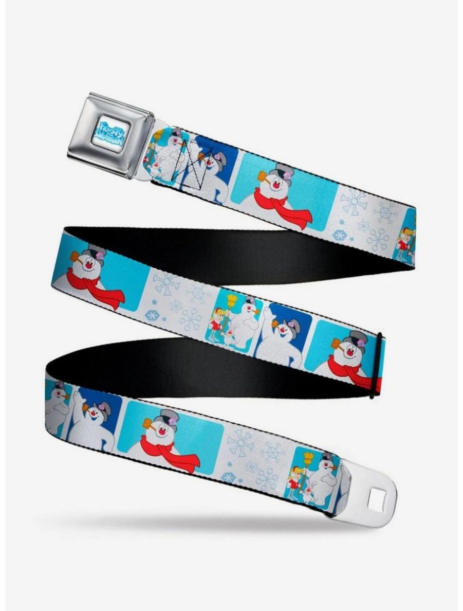 Accessories * | Boxlunch Frosty The Snowman Snowflakes Youth Seatbelt Belt