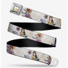 Accessories * | Boxlunch Disney Beauty And The Beast Belle Flowers Youth Seatbelt Belt